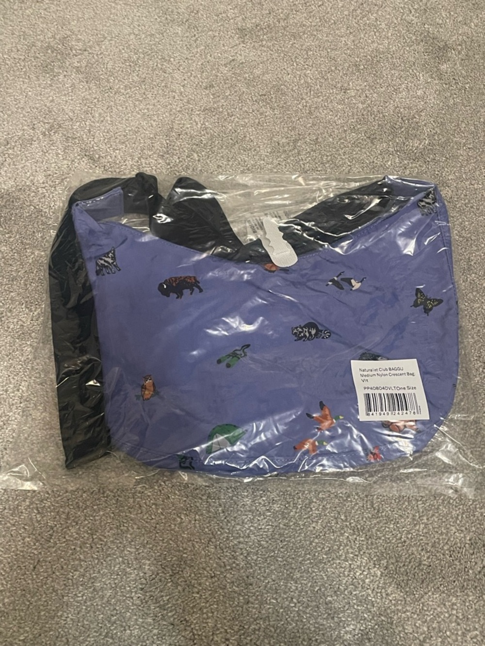 BAGGU x Parks Project Medium Nylon Crescent Bag Violet